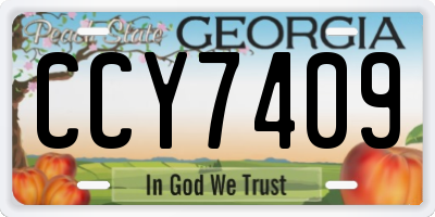 GA license plate CCY7409