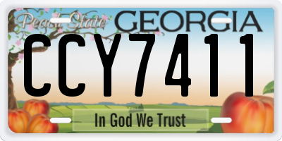 GA license plate CCY7411