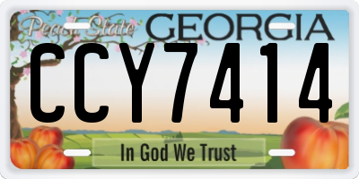 GA license plate CCY7414