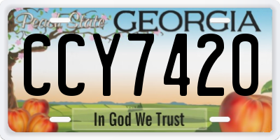 GA license plate CCY7420