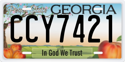 GA license plate CCY7421