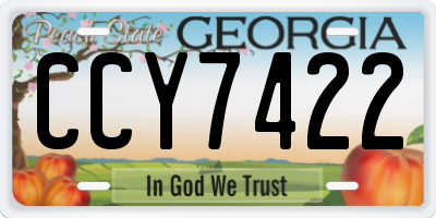 GA license plate CCY7422