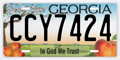 GA license plate CCY7424