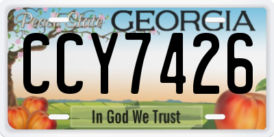 GA license plate CCY7426