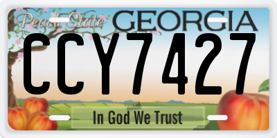 GA license plate CCY7427