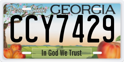 GA license plate CCY7429