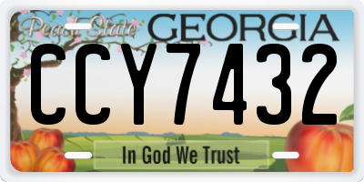 GA license plate CCY7432