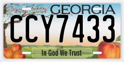 GA license plate CCY7433