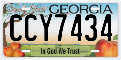 GA license plate CCY7434