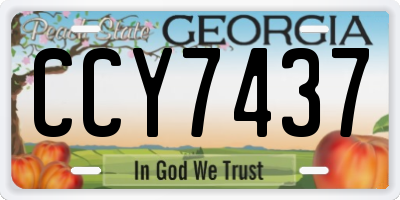 GA license plate CCY7437