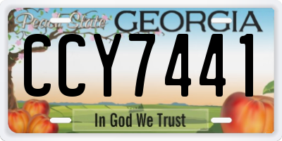 GA license plate CCY7441