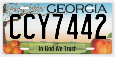 GA license plate CCY7442