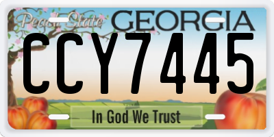 GA license plate CCY7445