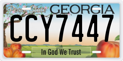 GA license plate CCY7447
