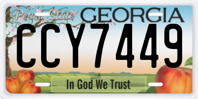GA license plate CCY7449