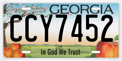 GA license plate CCY7452