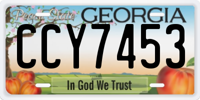 GA license plate CCY7453