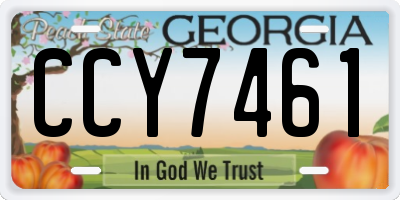 GA license plate CCY7461