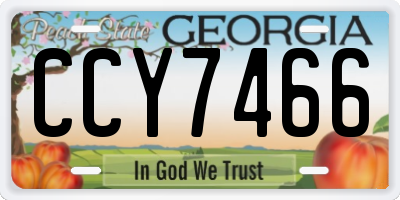 GA license plate CCY7466