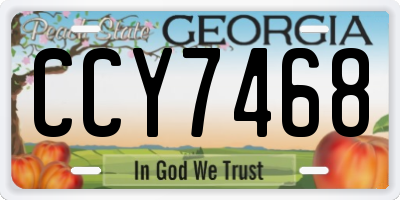 GA license plate CCY7468