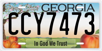 GA license plate CCY7473