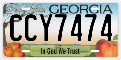 GA license plate CCY7474