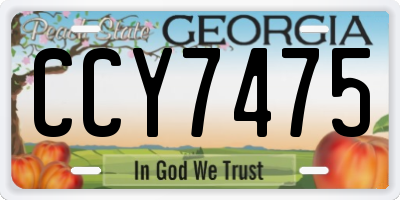 GA license plate CCY7475