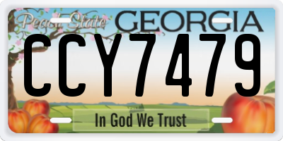 GA license plate CCY7479