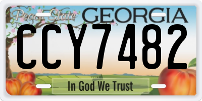 GA license plate CCY7482
