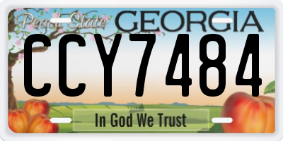 GA license plate CCY7484
