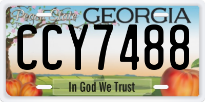 GA license plate CCY7488