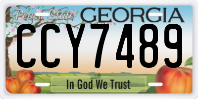 GA license plate CCY7489