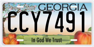 GA license plate CCY7491