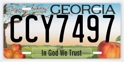 GA license plate CCY7497