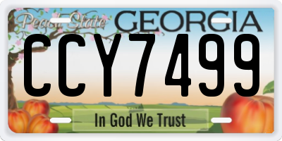 GA license plate CCY7499