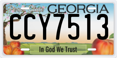 GA license plate CCY7513