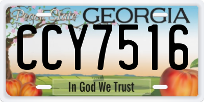 GA license plate CCY7516