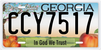 GA license plate CCY7517