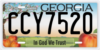 GA license plate CCY7520