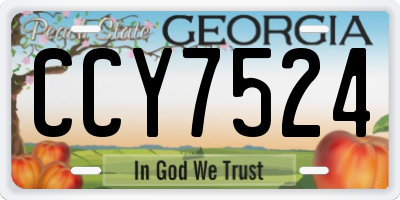 GA license plate CCY7524