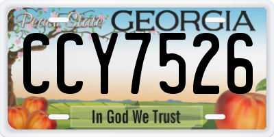 GA license plate CCY7526