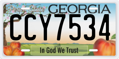GA license plate CCY7534