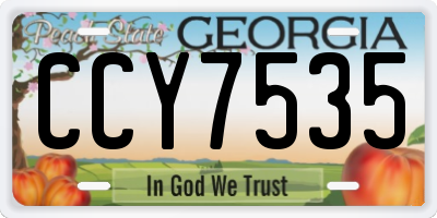 GA license plate CCY7535