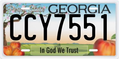 GA license plate CCY7551