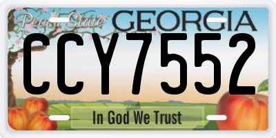 GA license plate CCY7552