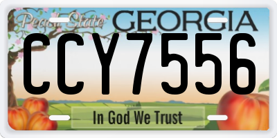 GA license plate CCY7556