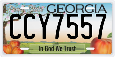 GA license plate CCY7557