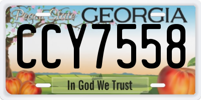 GA license plate CCY7558