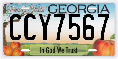 GA license plate CCY7567