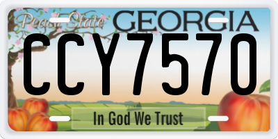 GA license plate CCY7570